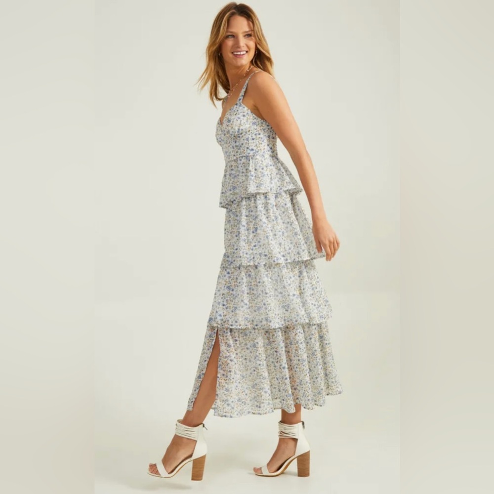 Floral Tiered Midi Dress - Roxie
